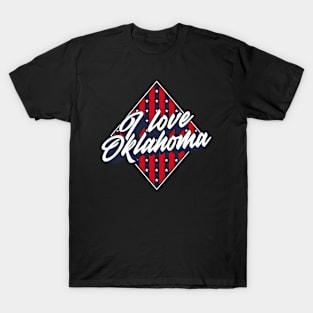 American National Flag I Love Oklahoma - Patriotic Souvenir T-Shirt